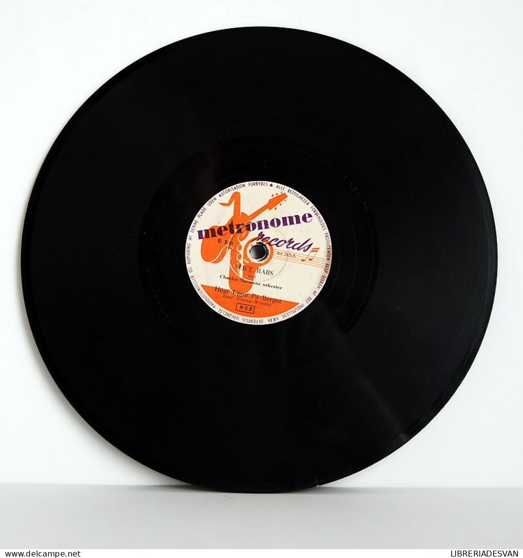 Alice Babs Med Charles Normans Orkester. Disco De Pizarra - 78 Rpm - Gramophone Records