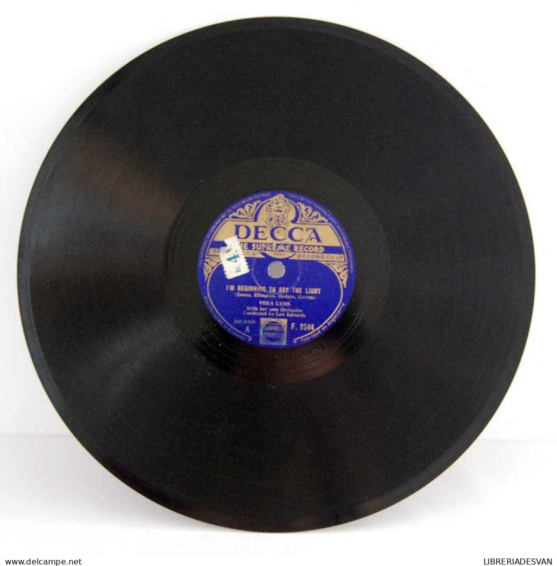 Vera Lynn - I'm Beginning To See The Light / Coming Home. Disco De Pizarra F.8544 - 78 G - Dischi Per Fonografi