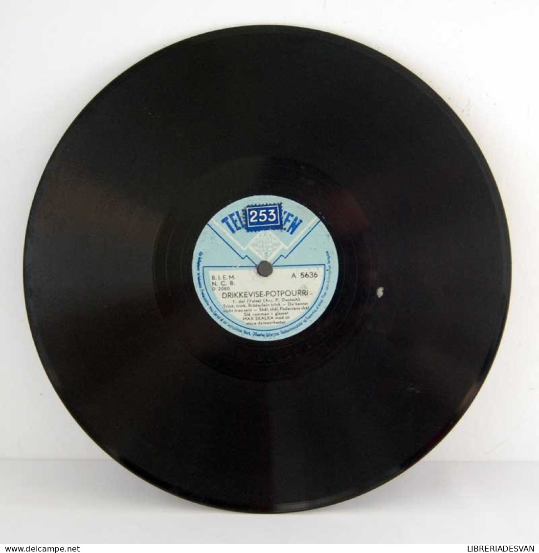 Max Skalka - Drikkevise-Potpourri. Disco De Pizarra A 5636 - 78 Rpm - Schellackplatten