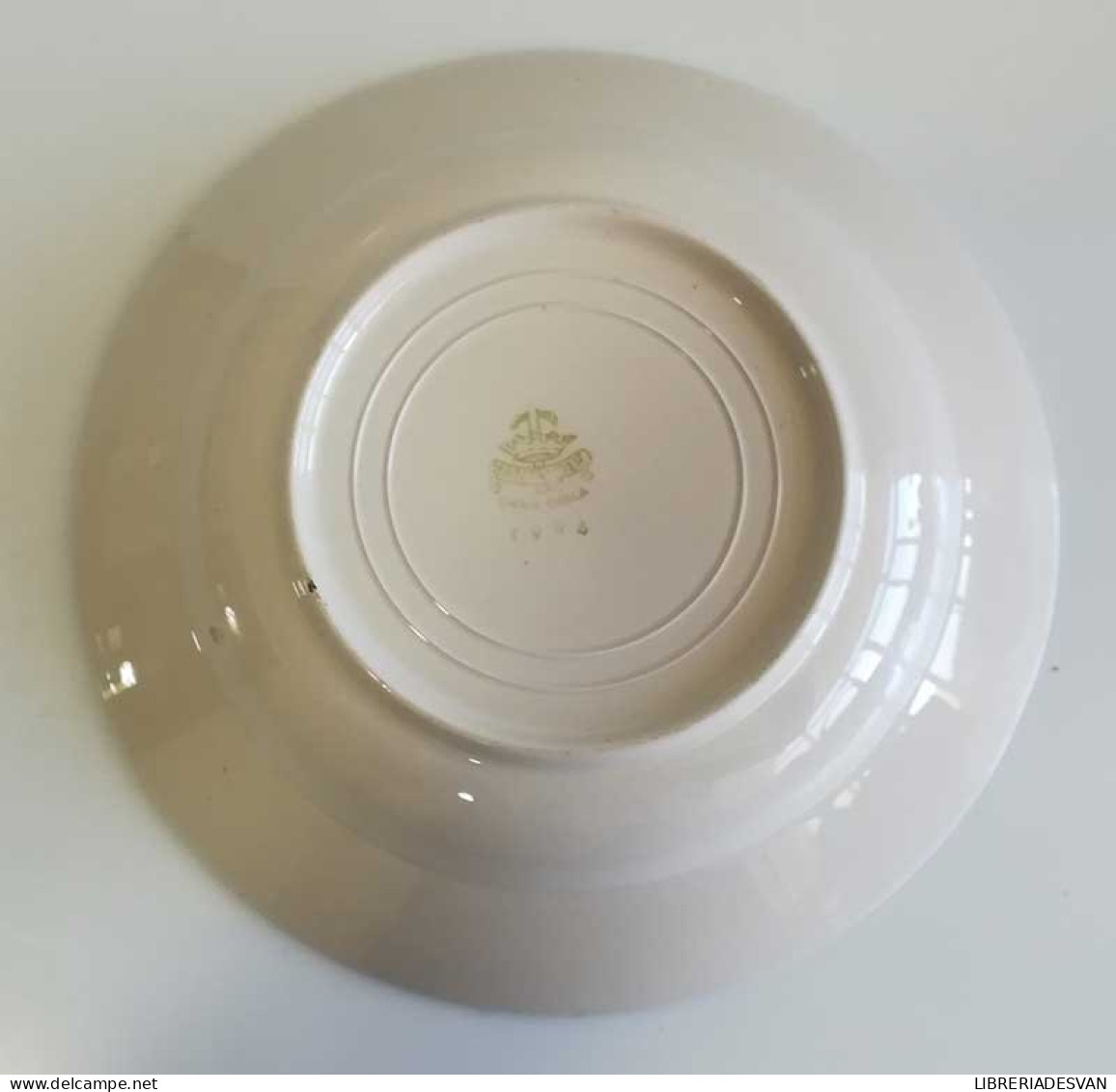 Antiguo Plato Hondo De Porcelana China Opaca De La Ibero Tanagra De Santander - Sonstige & Ohne Zuordnung