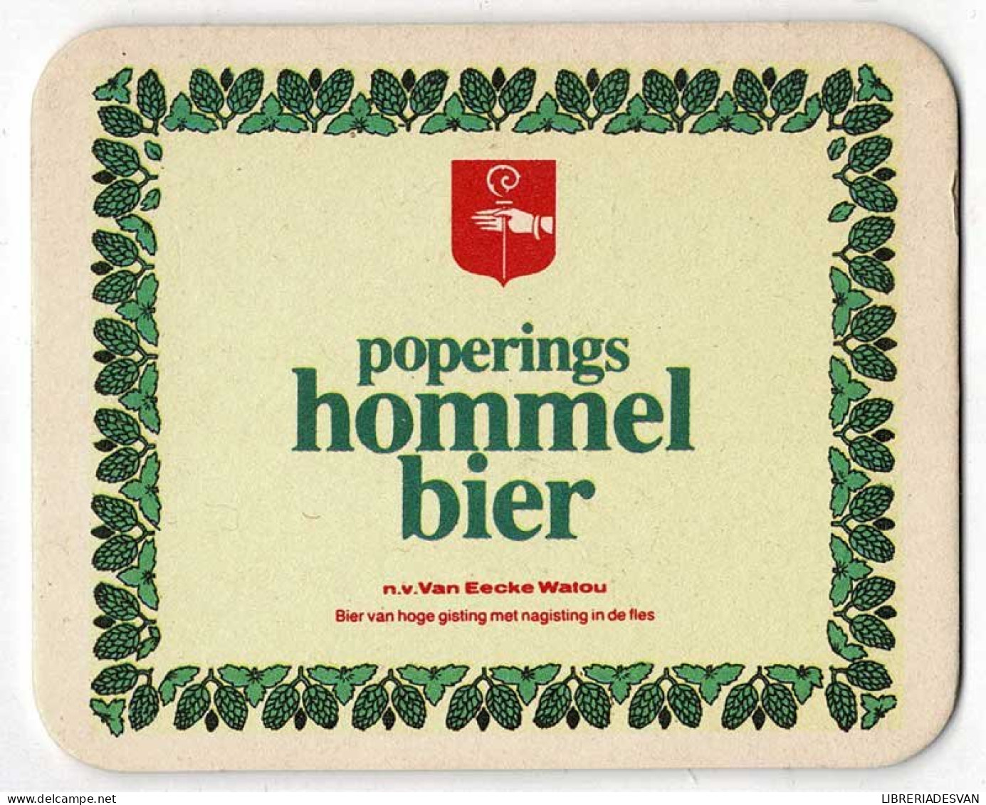 Posavasos Poperings Hommel Bier. Años 80 - Sonstige & Ohne Zuordnung