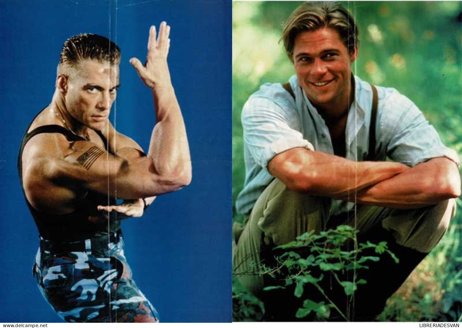 Poster Doble Jean-Claude Van Damme + Brad Pitt - Autres & Non Classés