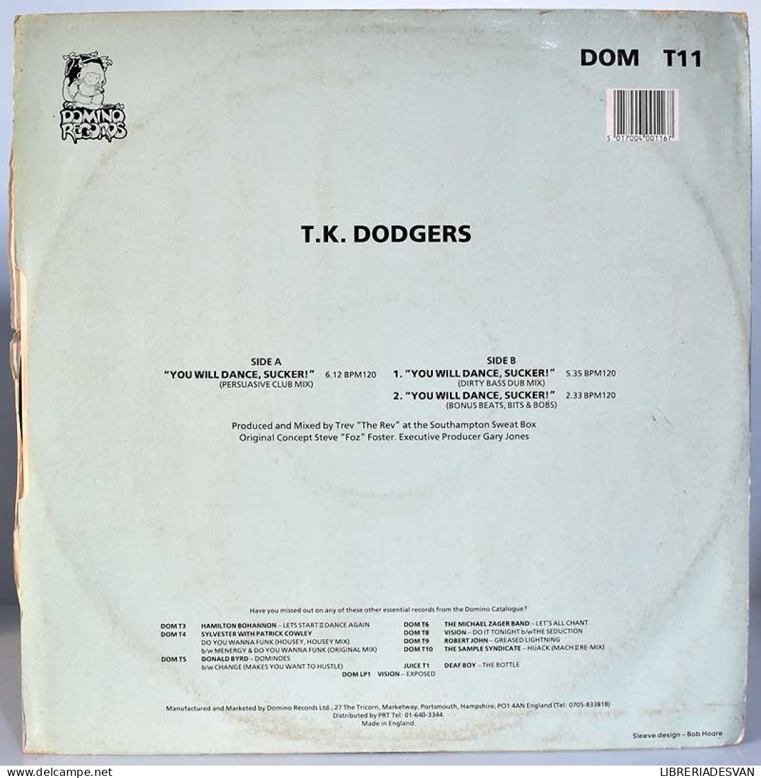 T.K. Dodgers - You Will Dance, Sucker!. Maxi Single - 45 T - Maxi-Single