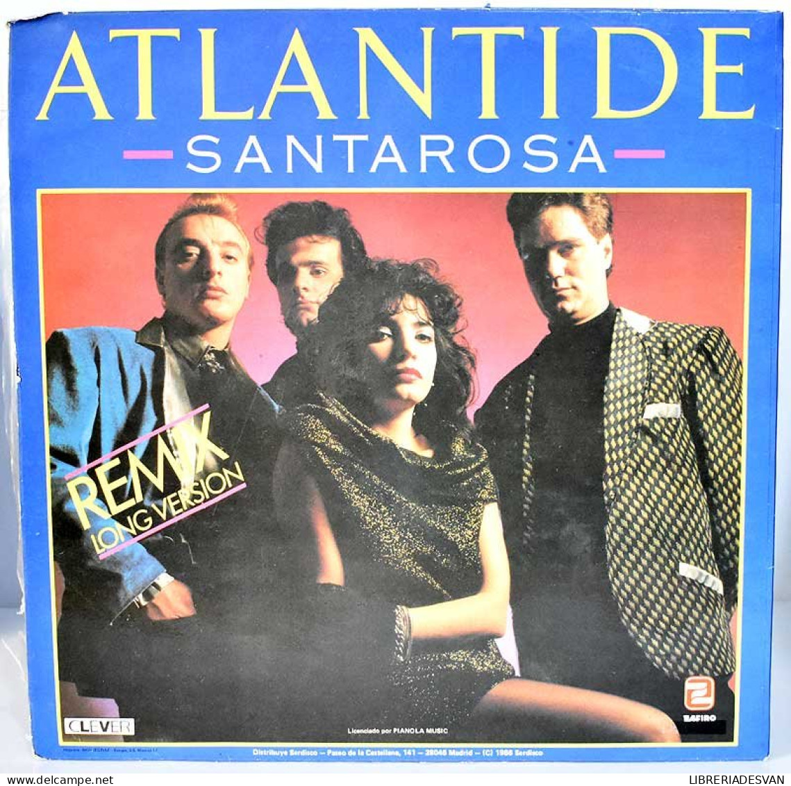 Santarosa - Atlantide (Remix Long Version). Maxi Single - 45 Rpm - Maxi-Single