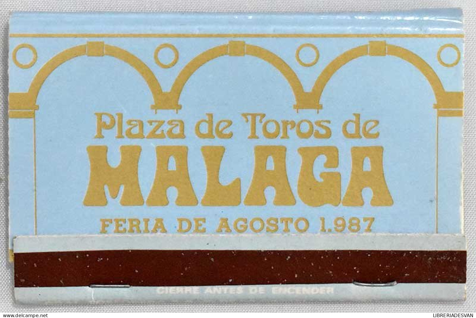 Caja Carterita De Cerillas Plaza De Toros De Málaga. Feria Agosto 1987. Sin Usar - Other & Unclassified