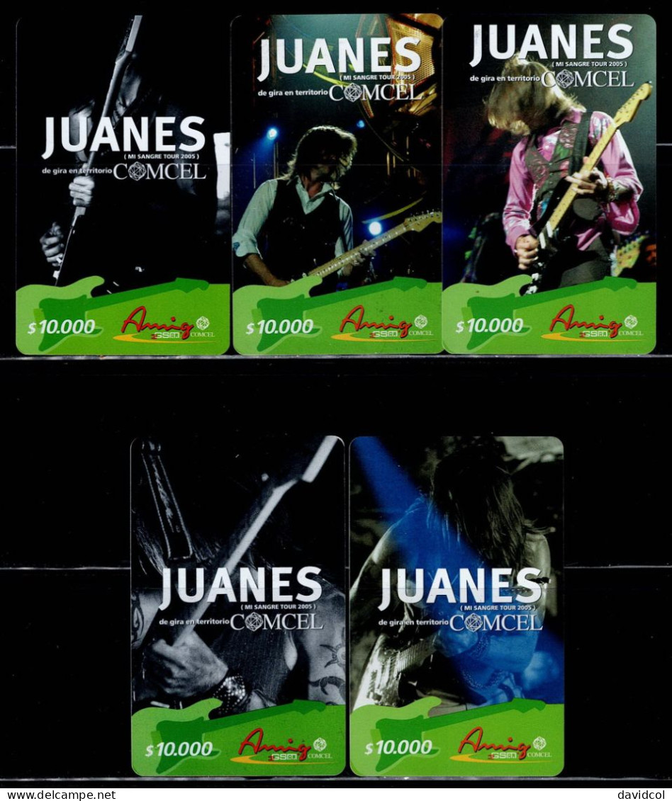 TT123-COLOMBIA PREPAID CARDS - 2007 - USED - AMIGO - $ 10.000 - JUANES COLOMBIAN POP SINGER - Colombie