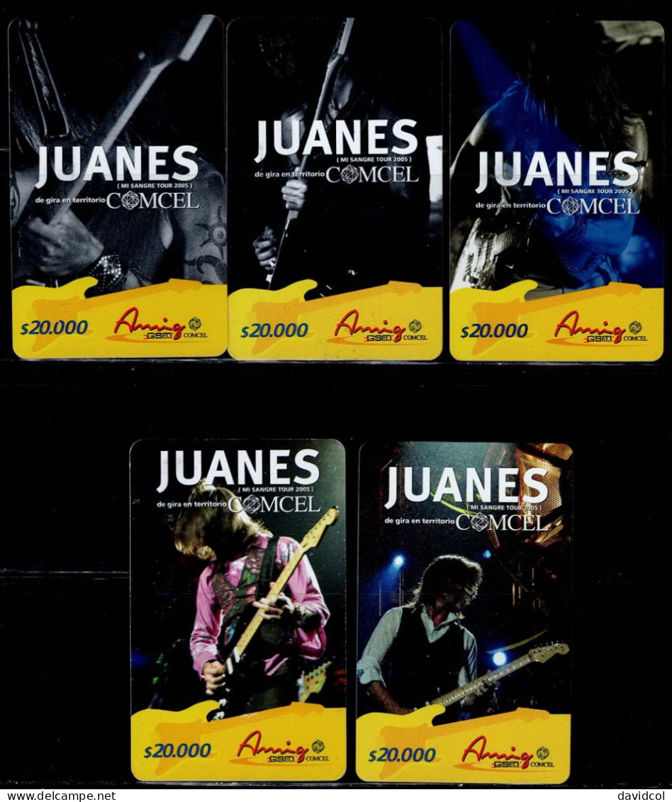 TT124-COLOMBIA PREPAID CARDS - 2007 - USED - AMIGO - $ 20.000 - JUANES COLOMBIAN POP SINGER - Kolumbien