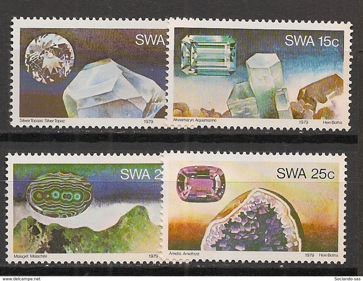 SWA / South West Africa - 1979 -  N°YT. 419 à 422 - Pierres Précieuses - Neuf Luxe ** / MNH / Postfrisch - Namibia (1990- ...)