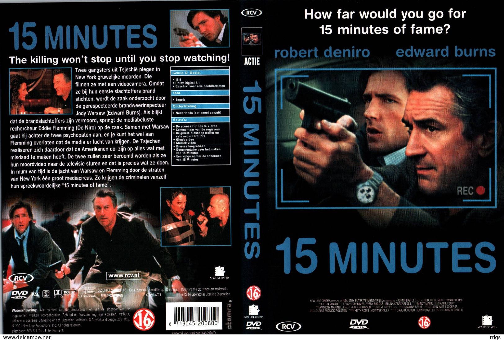 DVD - 15 Minutes - Action, Adventure