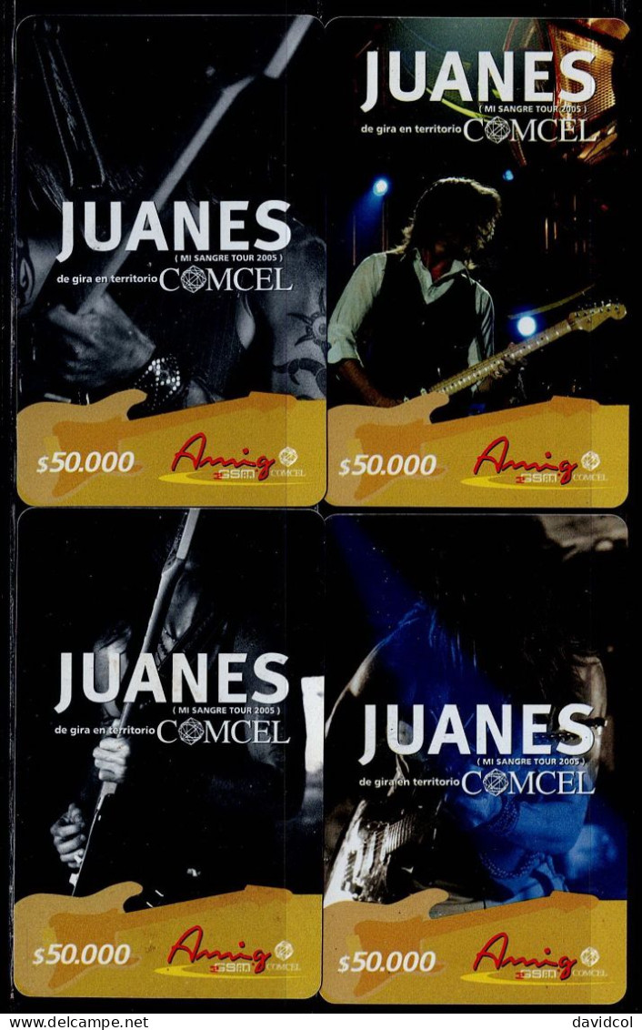 TT126-COLOMBIA PREPAID CARDS - 2007 - USED - AMIGO - $ 30.000 - JUANES COLOMBIAN POP SINGER - Colombie