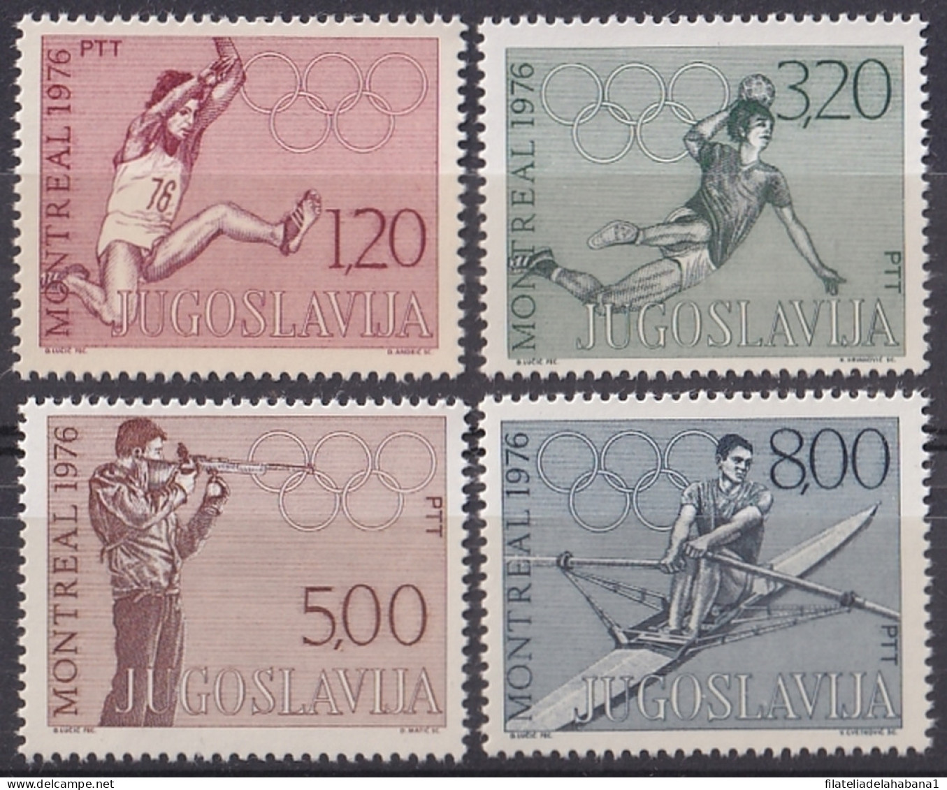 F-EX47596 YUGOSLAVIA MNH 1976 MONTREAL OLYMPIC GAMES ATHLETISM HANDBALL SHUTTING.  - Ete 1976: Montréal