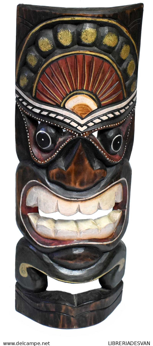 Máscara Tiki De Madera Decorativa - Art Populaire