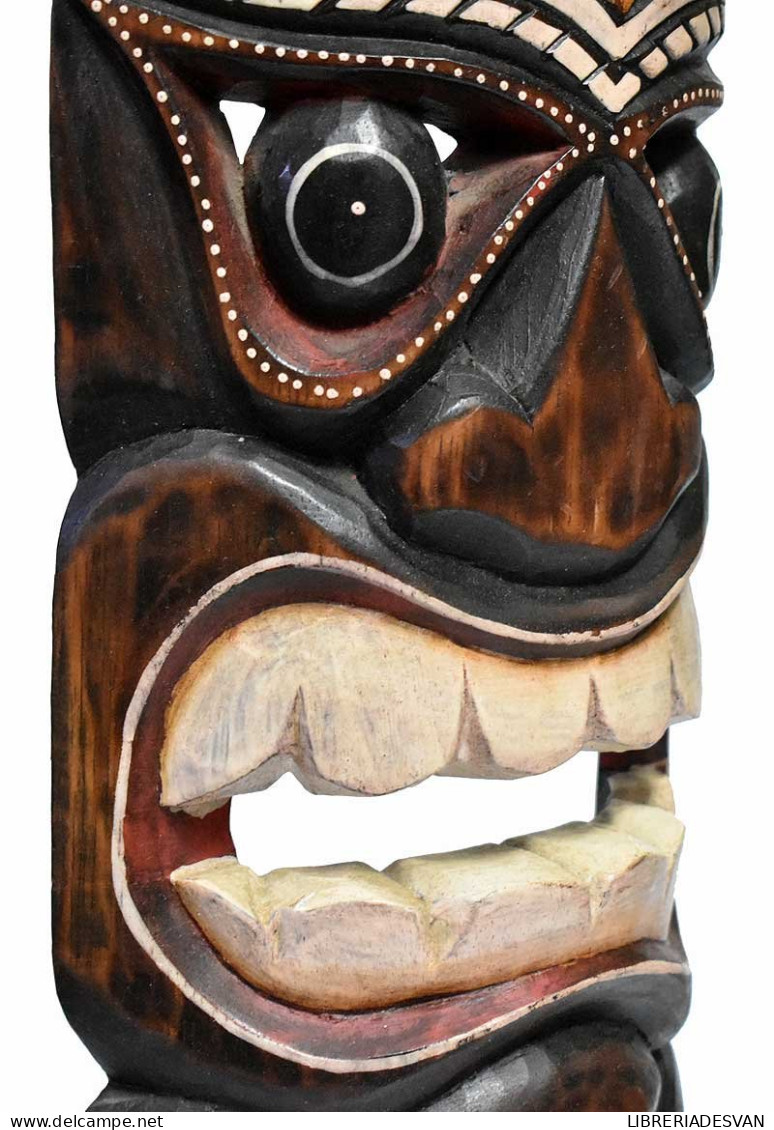 Máscara Tiki De Madera Decorativa - Arte Popular