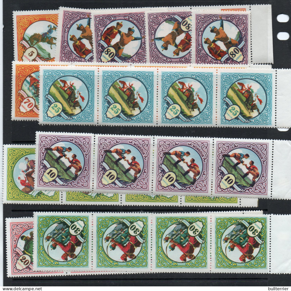 MONGOLIA - 1959- MONGOLIAN SPORTS SET OF 8 X 4 MINT NEVER HINGED, SG £22.80 - Mongolei