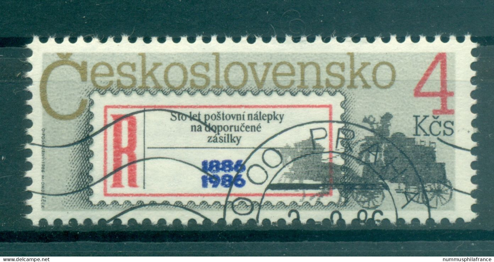 Tchécoslovaquie 1986 - Y & T N. 2685 - Lettre Recommandée (Michel N. 2872) - Usati