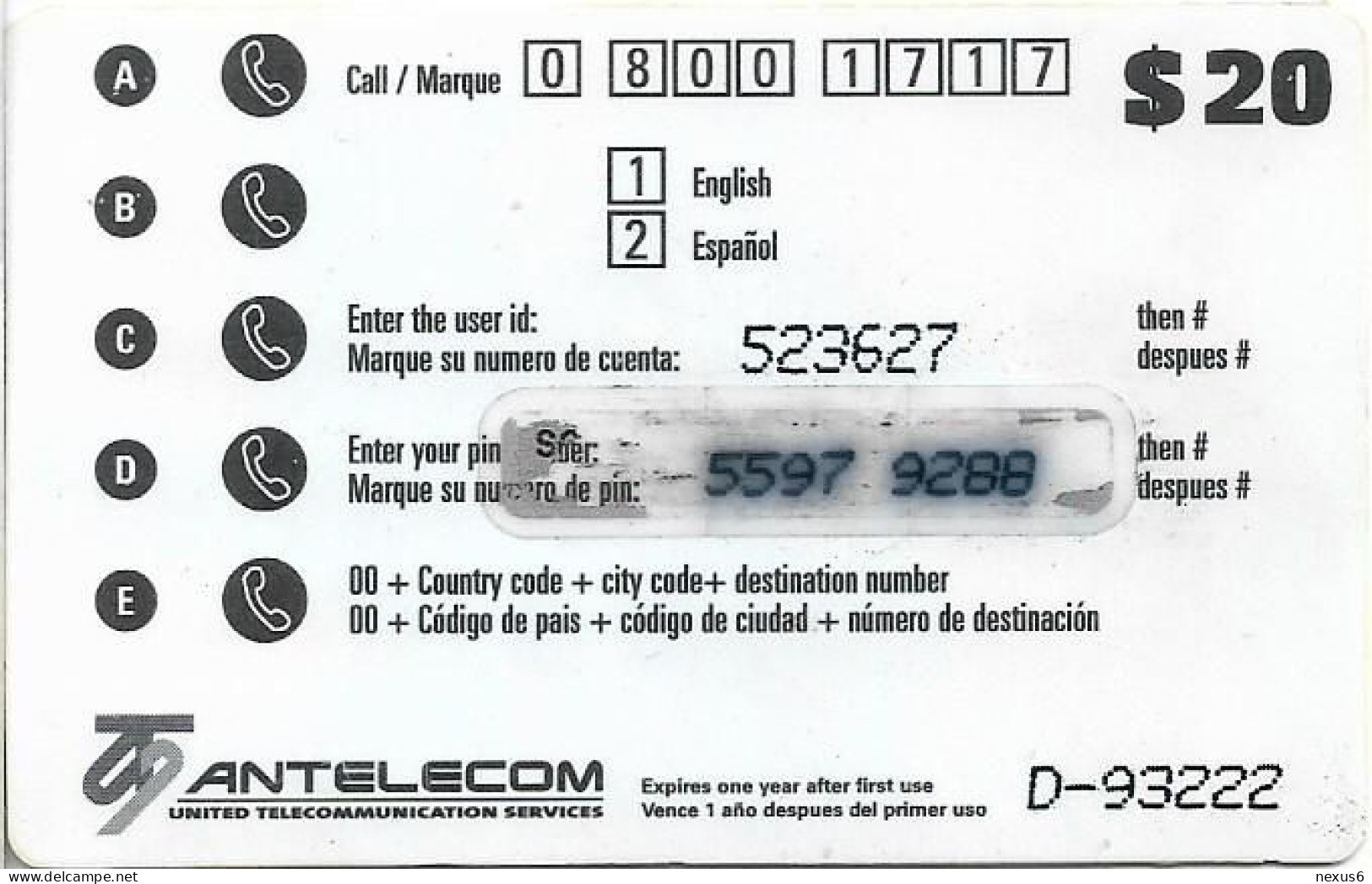 St. Maarten (Antilles Netherlands) - Antelecom Soualiga - Painting 1, Remote Mem. 20$, Used - Antille (Olandesi)