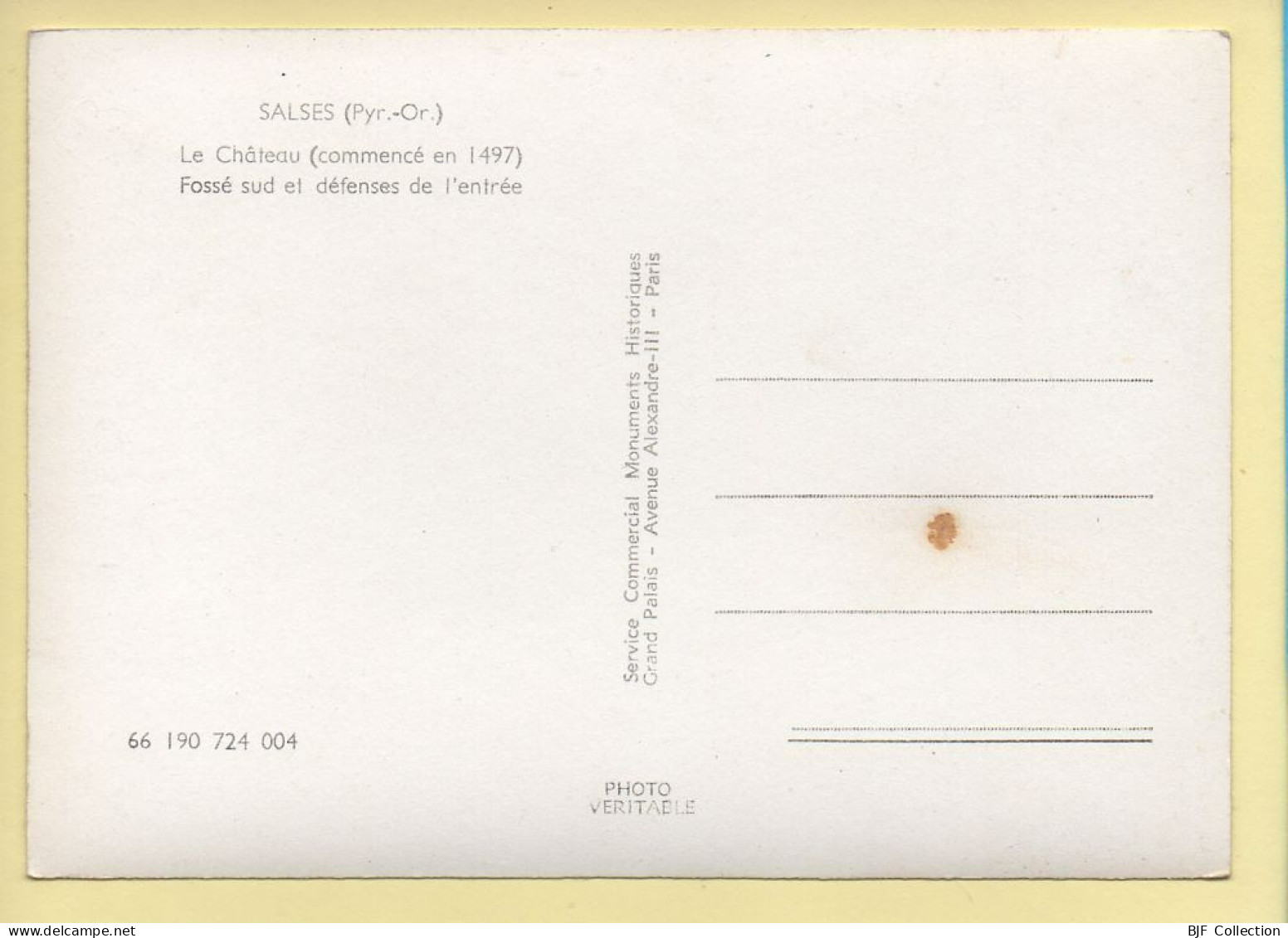 66. SALSES – Le Château (commencé En 1497) Fossé Sud Et Défenses De L'entrée / CPSM (voir Scan Recto/verso) - Salses