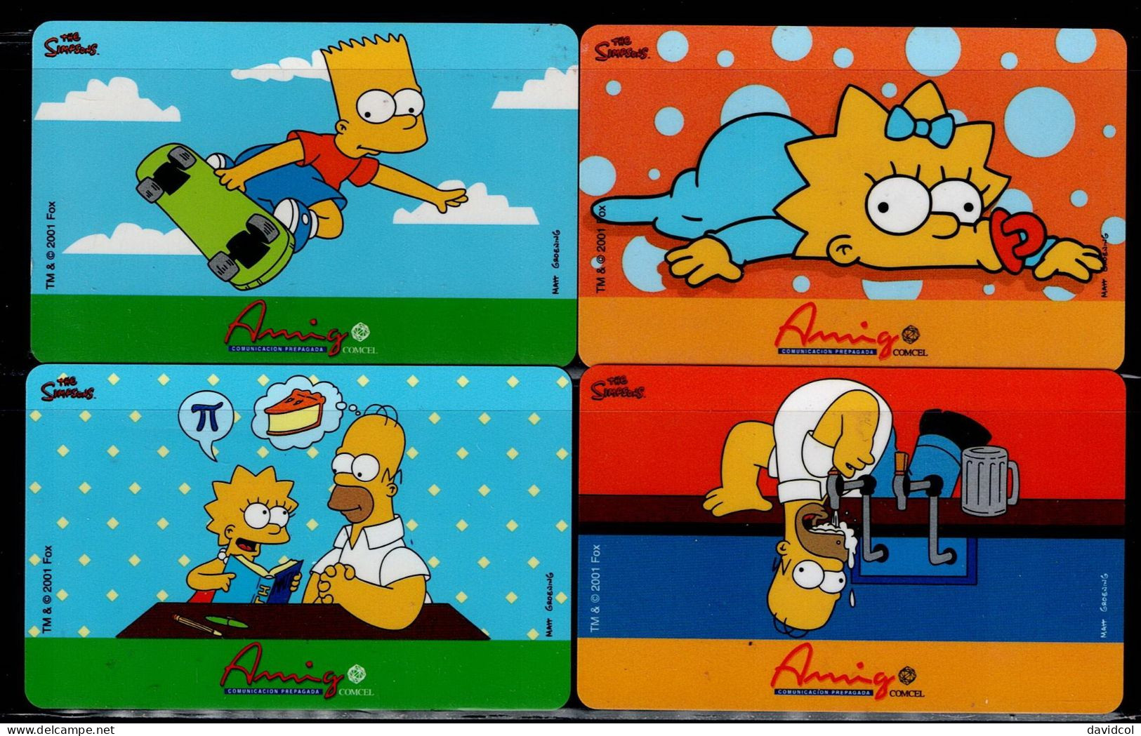 TT132-COLOMBIA PREPAID CARDS - 2002 - USED - AMIGO - THE SIMPSONS (#1) - Colombie
