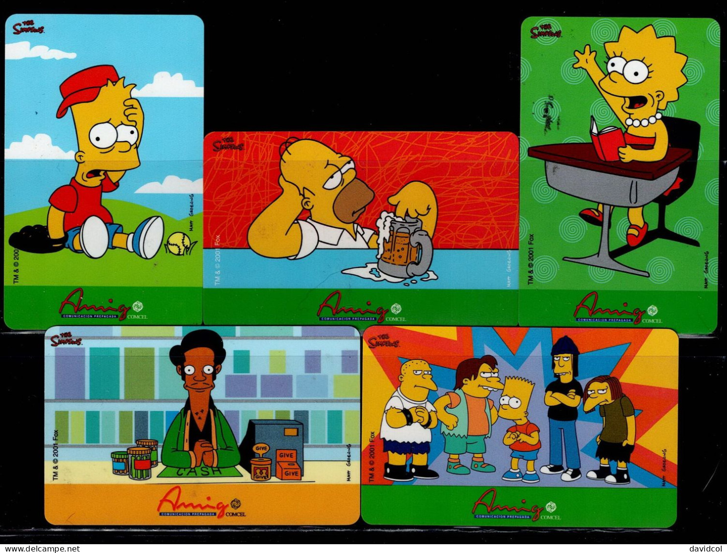 TT137-COLOMBIA PREPAID CARDS - 2002 - USED - AMIGO - THE SIMPSONS (#6) - Kolumbien