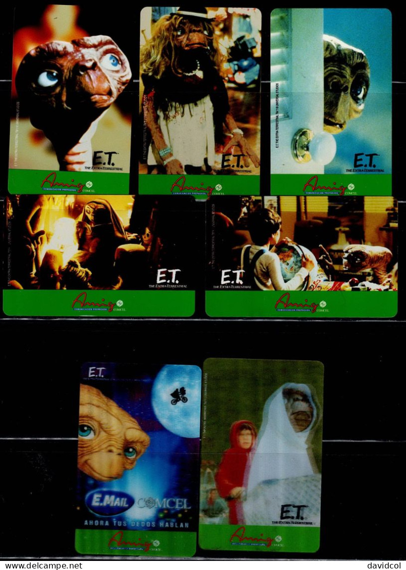 TT138-COLOMBIA PREPAID CARDS - 2003 - USED - AMIGO - ET - ENCLOSED 2  3-D PLASTIC CARDS- RARE - Colombie