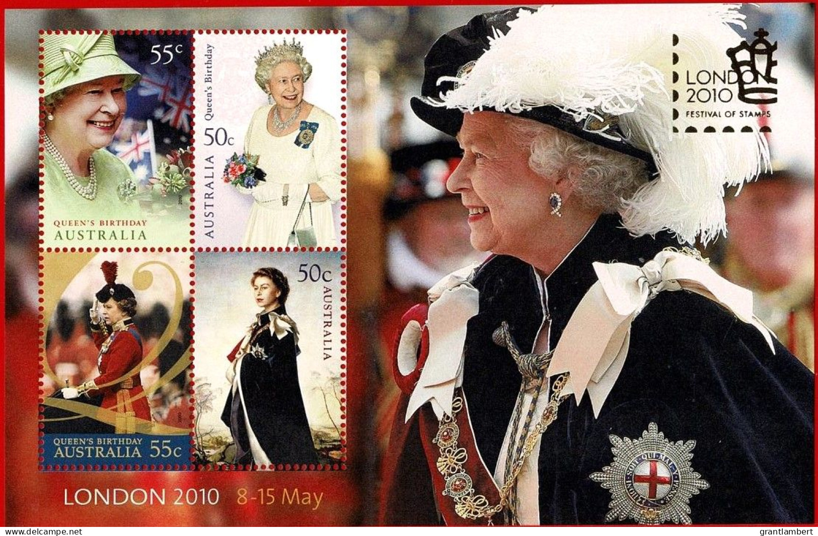 Australia 2010 Queen Elizabeth  Minisheet Overprinted LONDON 2010 MNH - Ungebraucht