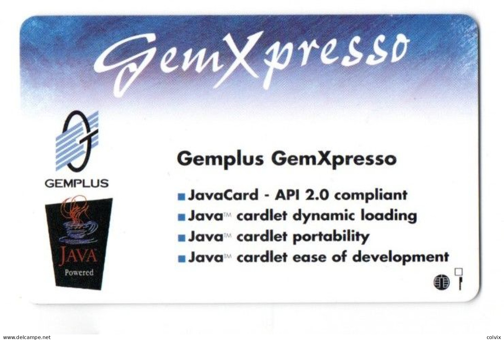 FRANCE CARTE A PUCE GEMPLUS GEMXPRESSO - Beurskaarten