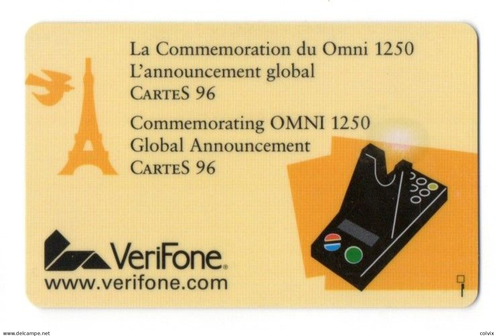 FRANCE CARTE A PUCE VERIFONE - Cartes De Salon Et Démonstration