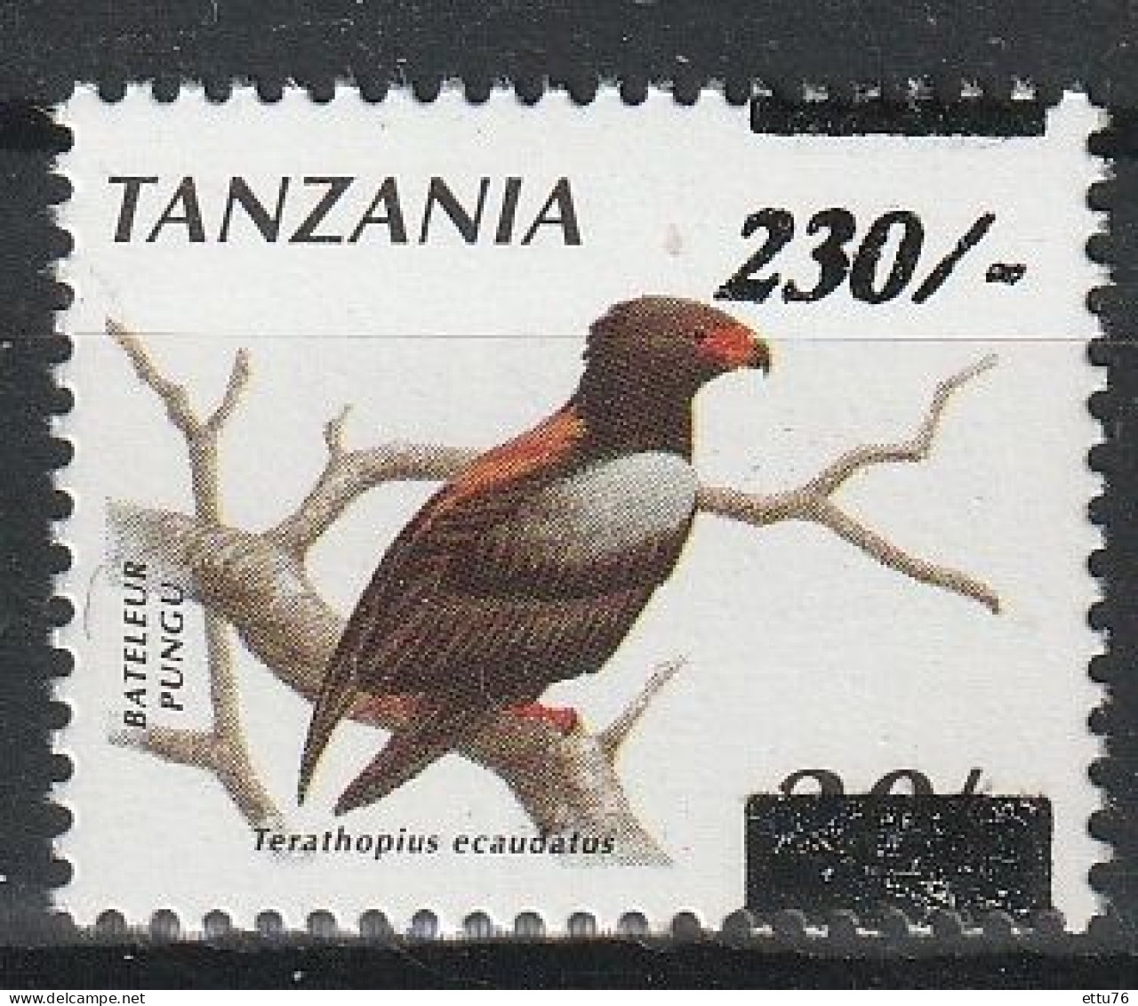 Tanzania  2001  Surcharge,Bird,Eagle  MNH - Águilas & Aves De Presa