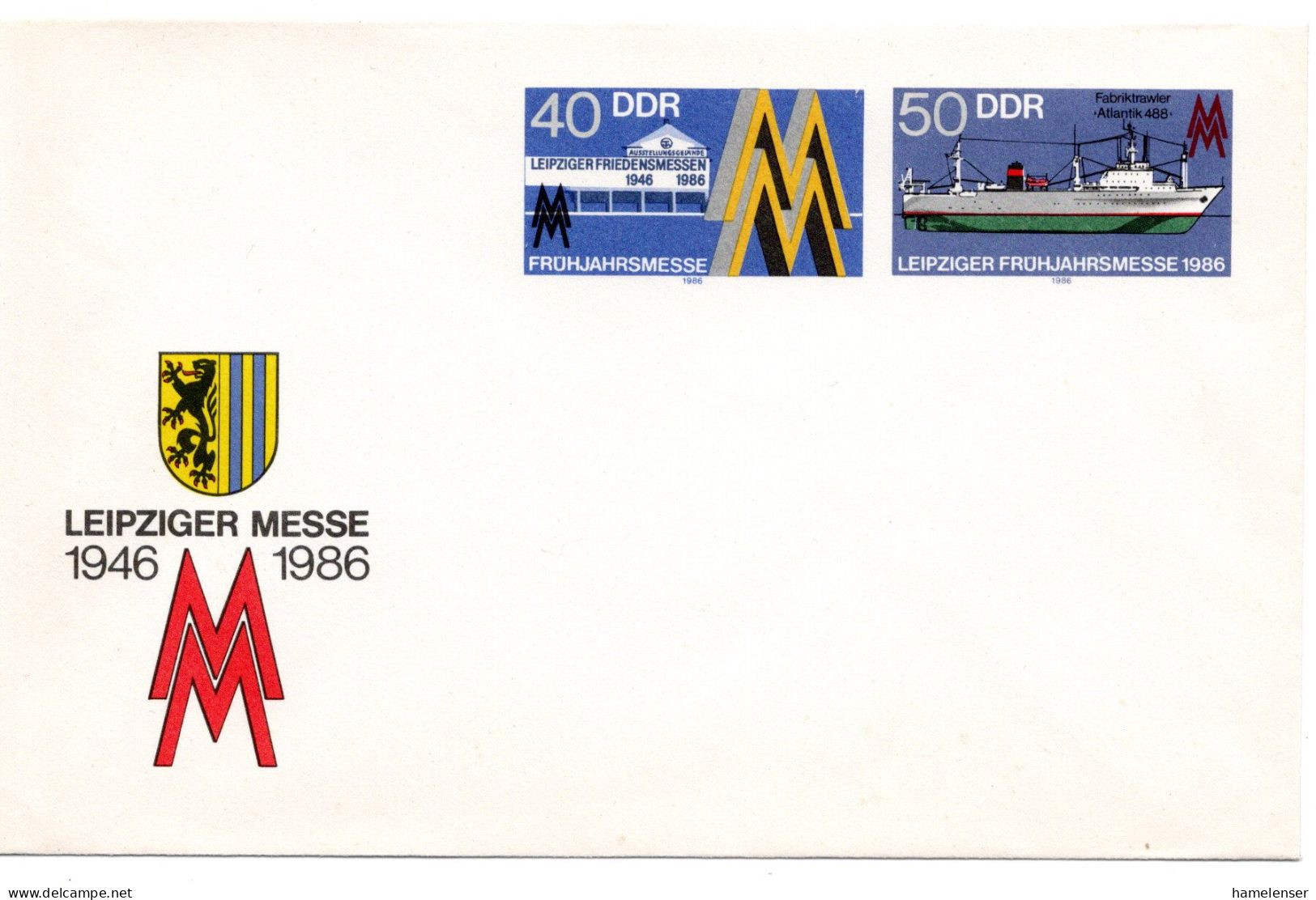 63187 - DDR - 1986 - 40&50Pfg Fruehjahrsmesse GASoU, Ungebraucht - Enveloppes - Neuves