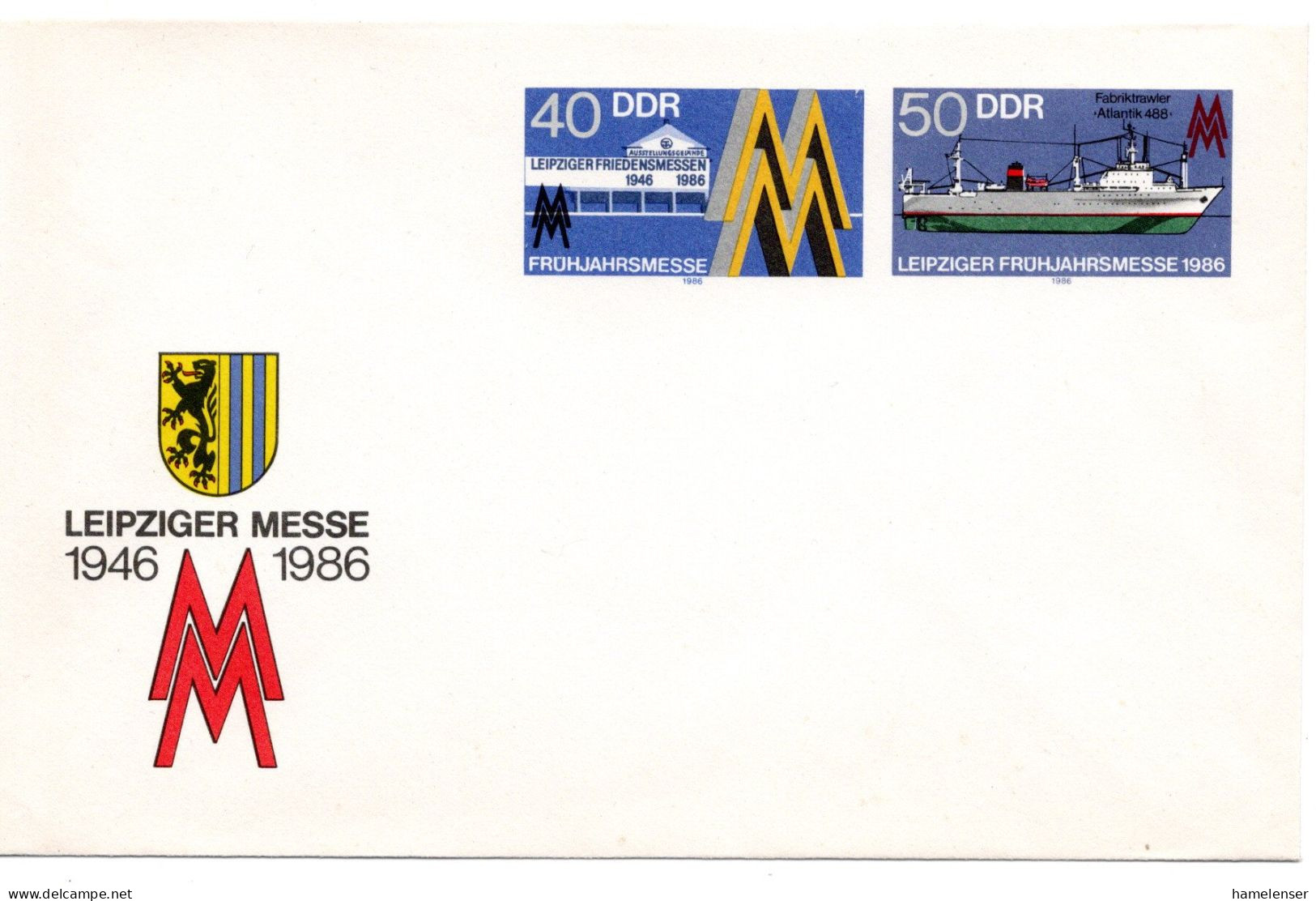 63187 - DDR - 1986 - 40&50Pfg Fruehjahrsmesse GASoU, Ungebraucht - Briefomslagen - Ongebruikt