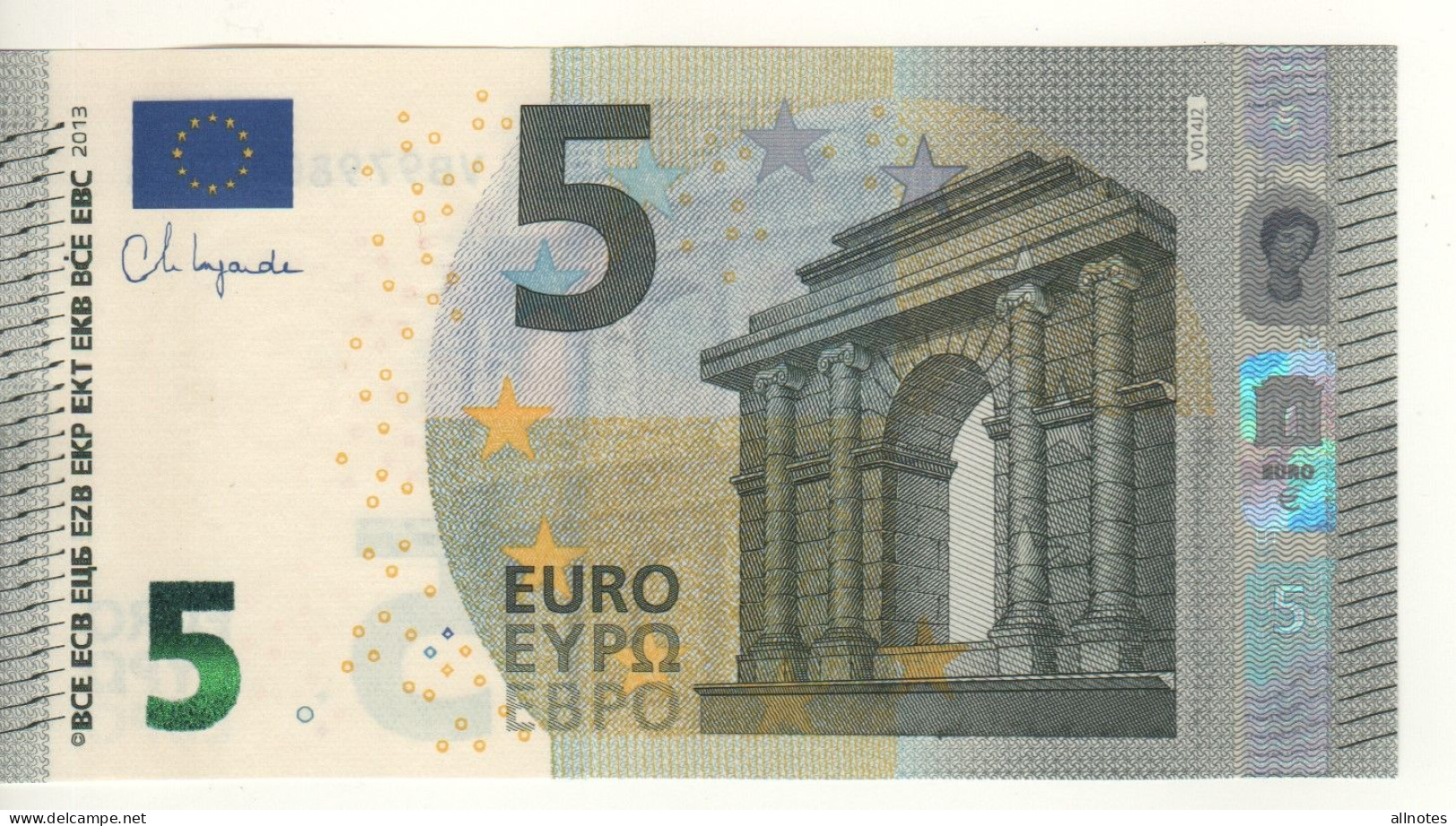 5 EURO  "Spain"  Ch.Lagarde    V 014 J2   VB9798042898    /  FDS - UNC - 5 Euro