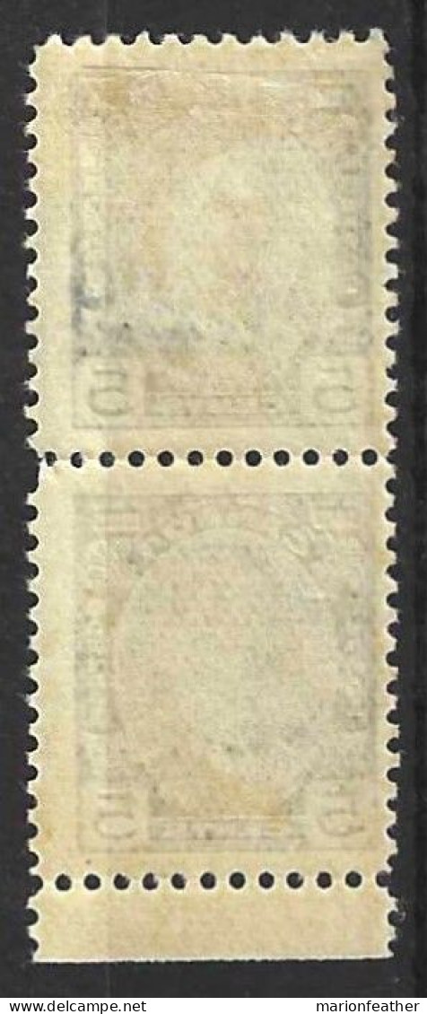 CANADA...KING GEORGE V..(1910-36.)......." 1935.."...5c X VERTICAL PAIR.......SG338....(CAT. VAL.£18..).......MH........ - Hojas Bloque