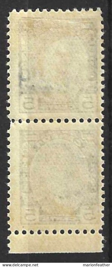 CANADA...KING GEORGE V..(1910-36.)......." 1935.."...5c X VERTICAL PAIR.......SG338....(CAT. VAL.£18..).......MH........ - Blocs-feuillets