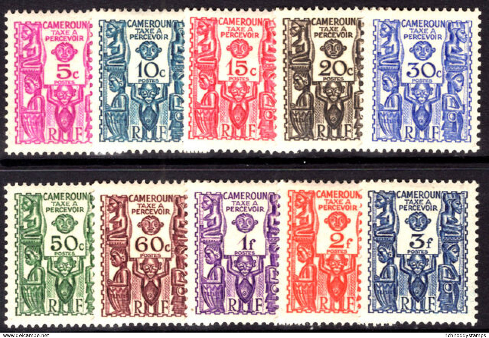 Cameroon 1939 Postage Due Set Lightly Mounted Mint. - Neufs