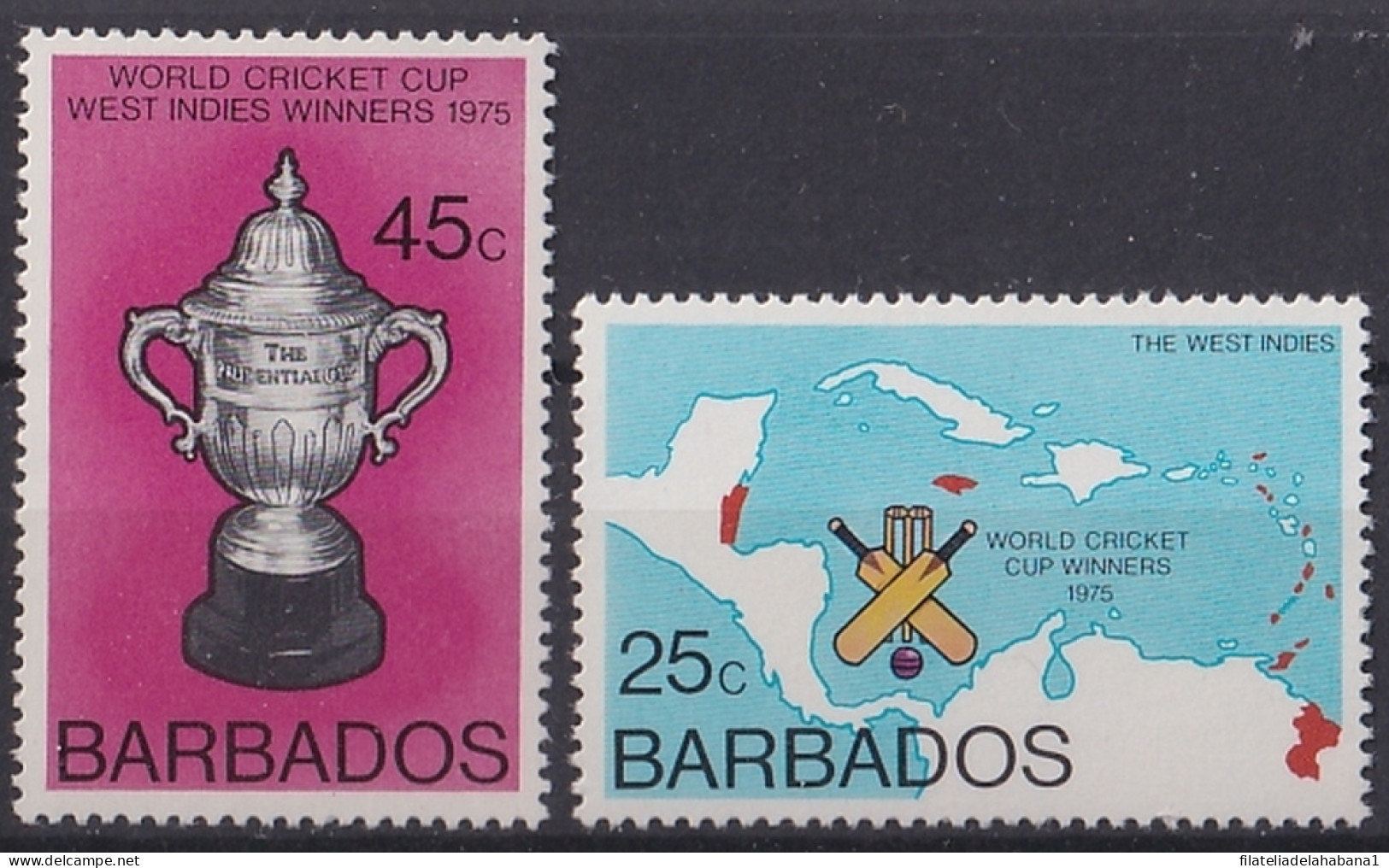 F-EX47615 BARBADOS MNH 1976 WORLD CRICKET CUP WINNER.  - Cricket