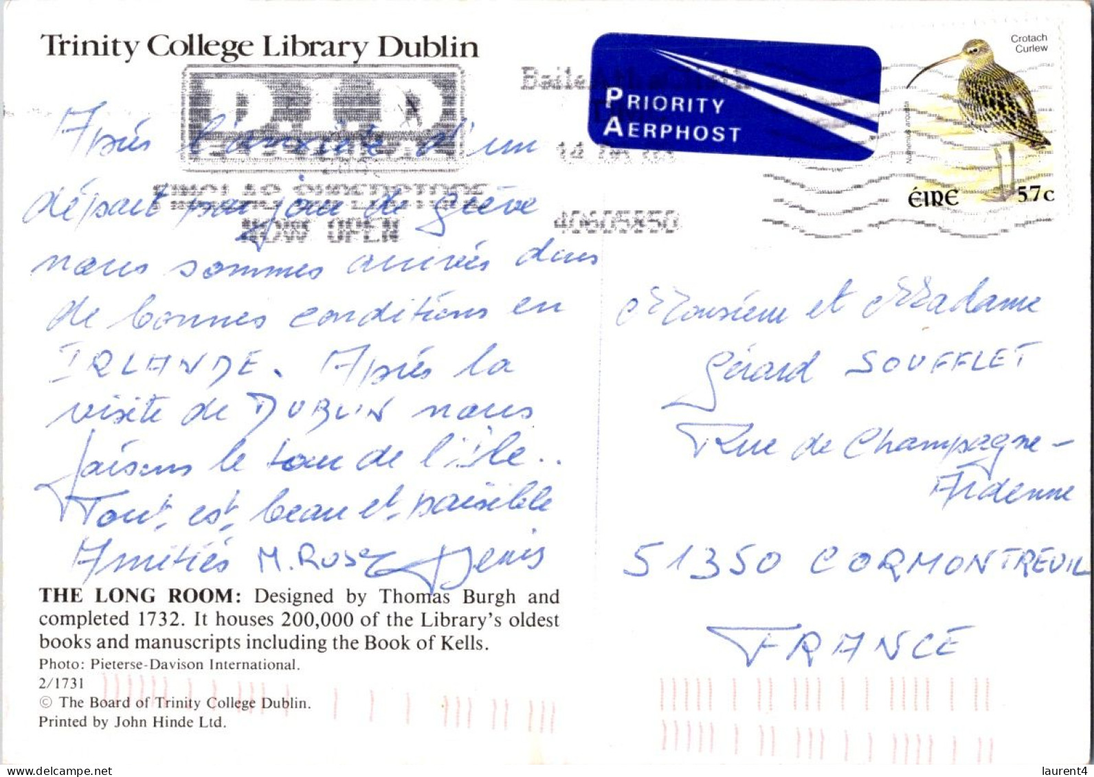 16-3-2024 (3 Y 16) Ireland - Trinity College Library In Dublin - Bibliothèques