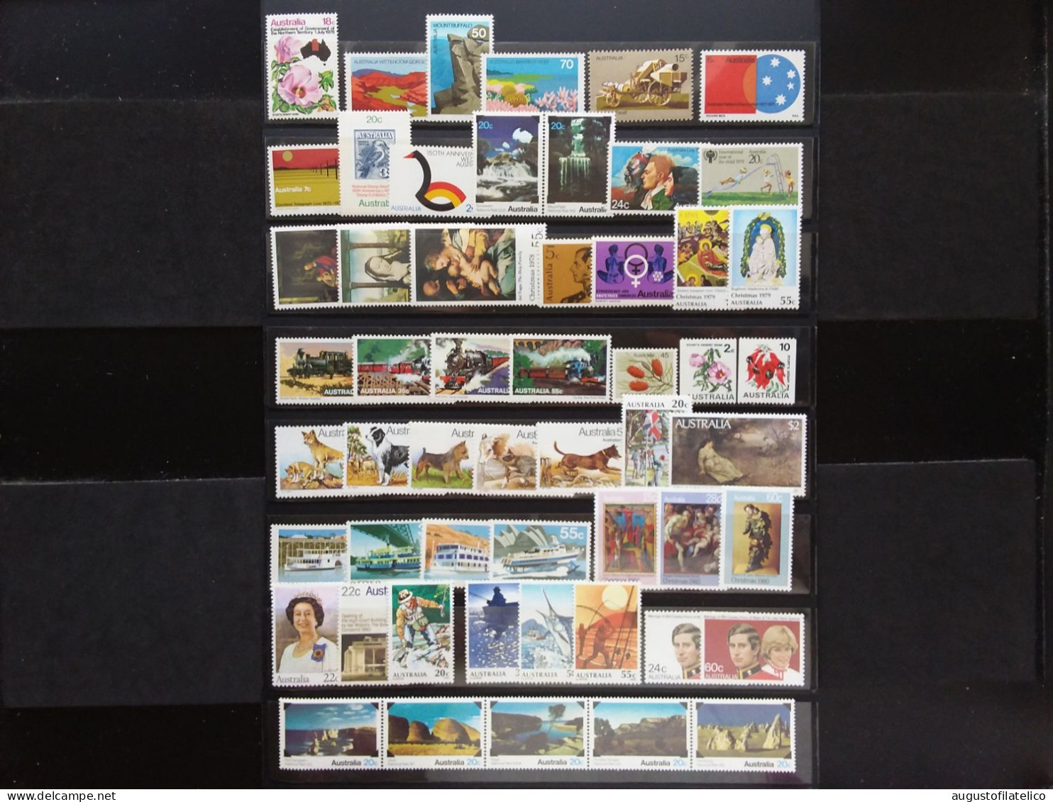 AUSTRALIA - Lotto 75 Francobolli Anni '80 - Nuovi * (sottofacciale) + Spese Postali - Mint Stamps