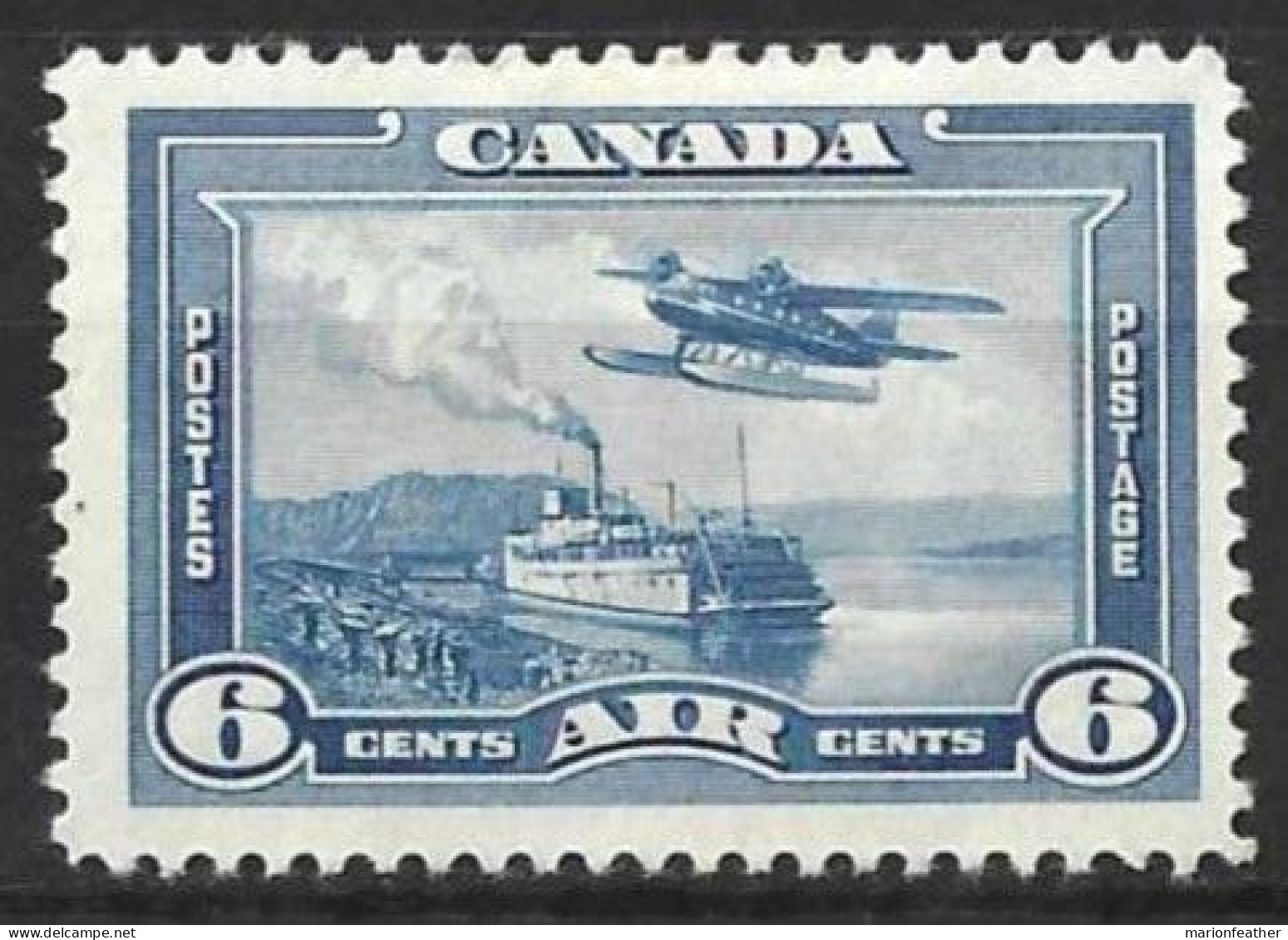 CANADA....KING GEORGE VI....(1936-52..)...." 1938.".....AIR....6c......SG371.....(CAT.VAL.£20..)...MH...... - Neufs