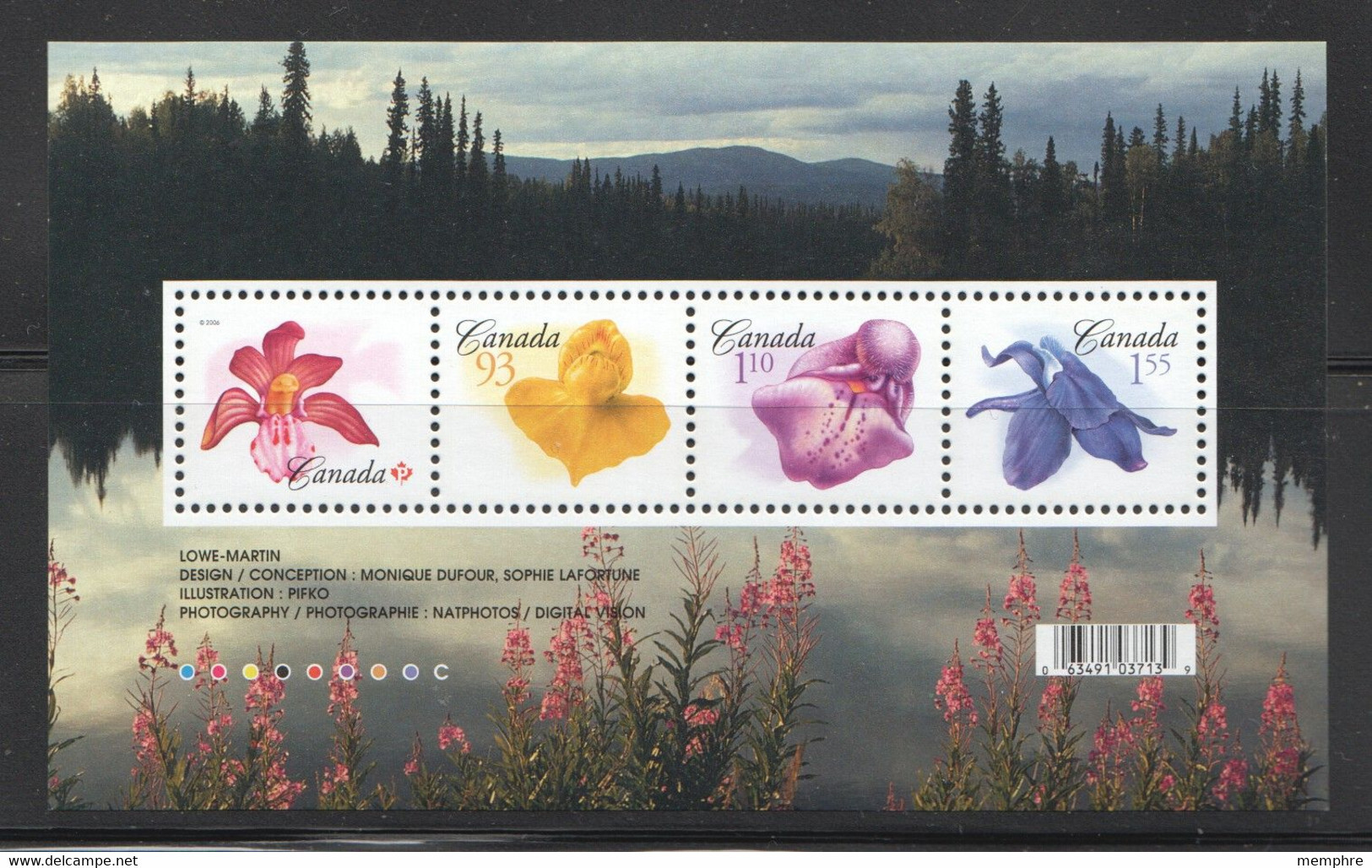 2006    Flower Definitives  Souvenir Sheet Of 4 Different Sc 2194 - Ongebruikt