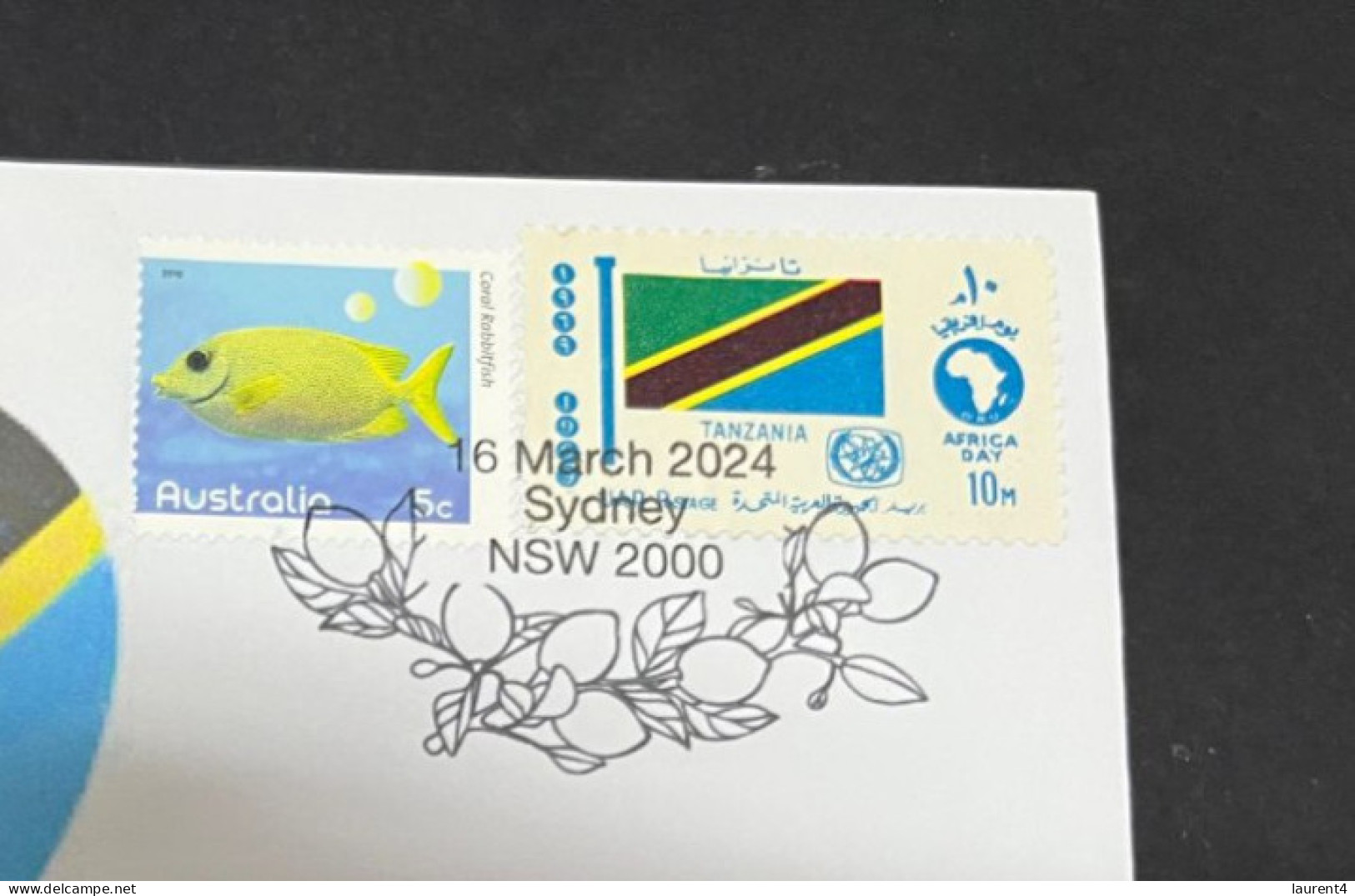 16-3-2024 (3 Y 12) COVID-19 4th Anniversary - Tanzania - 16 March 2024 (with Tanzania Football Flag Stamp) - Disease