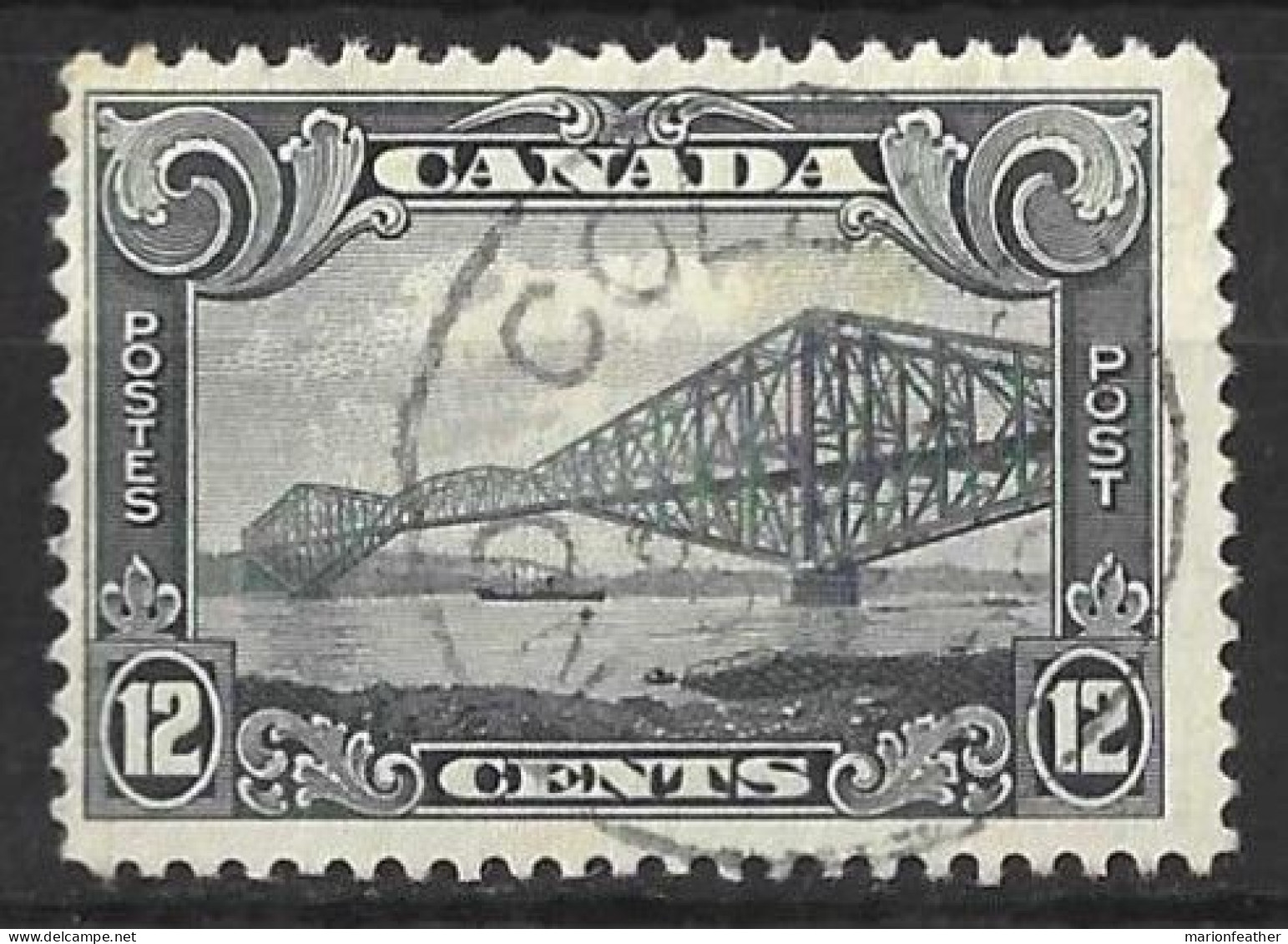 CANADA...KING GEORGE V....(1910-36.)..."1928."....12c.....SG282...( CAT.VAL.£22.)....GOOD CDS.....VFU. - Oblitérés