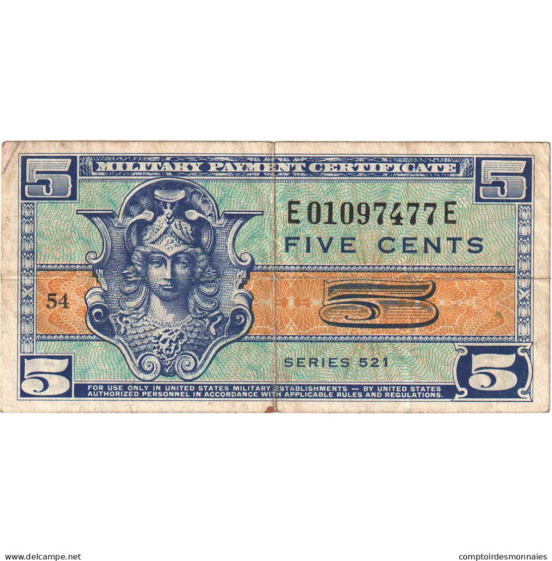 Billet, États-Unis, 5 Cents, 1954, KM:M29a, TB+ - 1954-1958 - Series 521