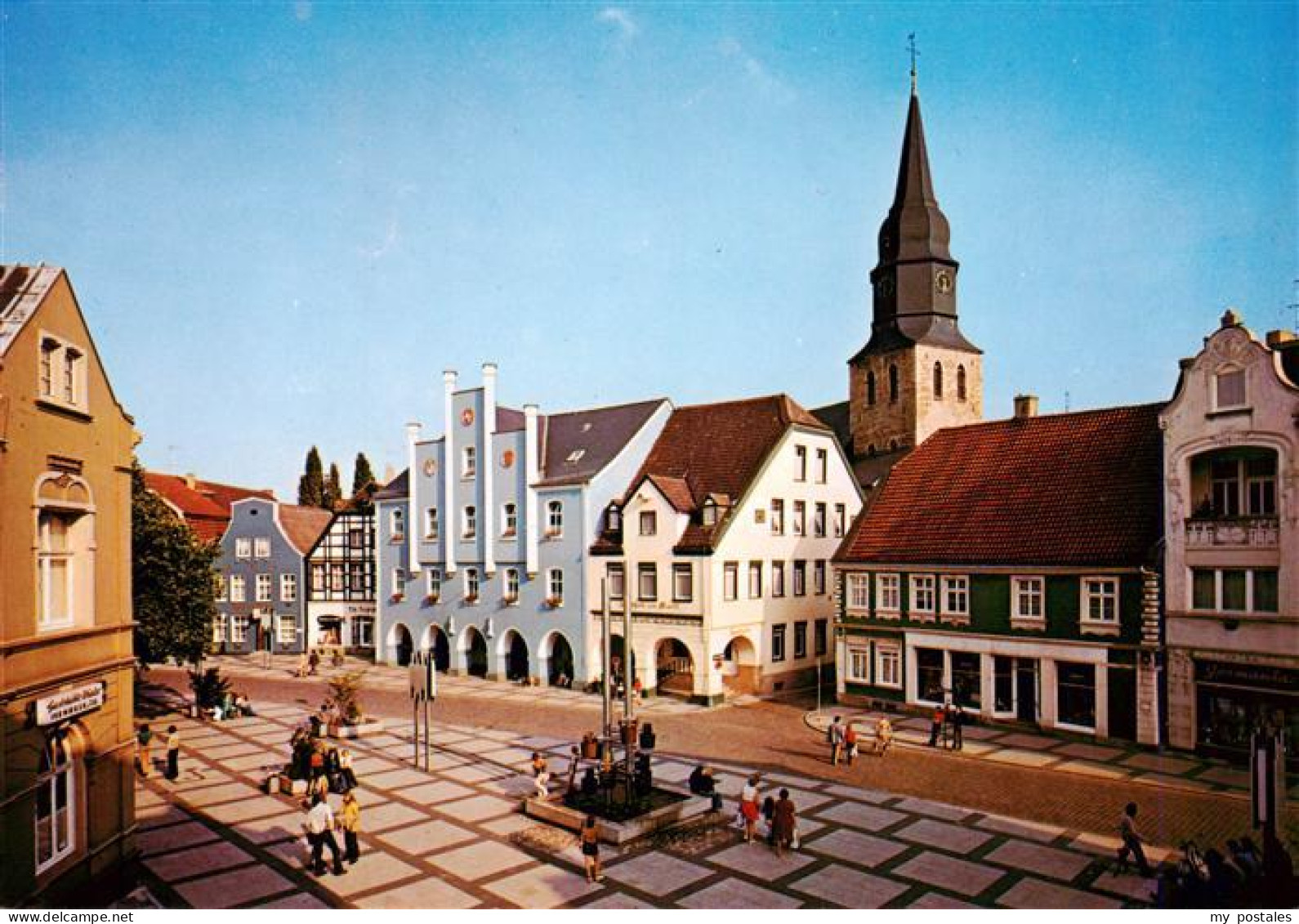 73924884 Beckum__Westfalen Marktplatz Mit Rathaus - Beckum