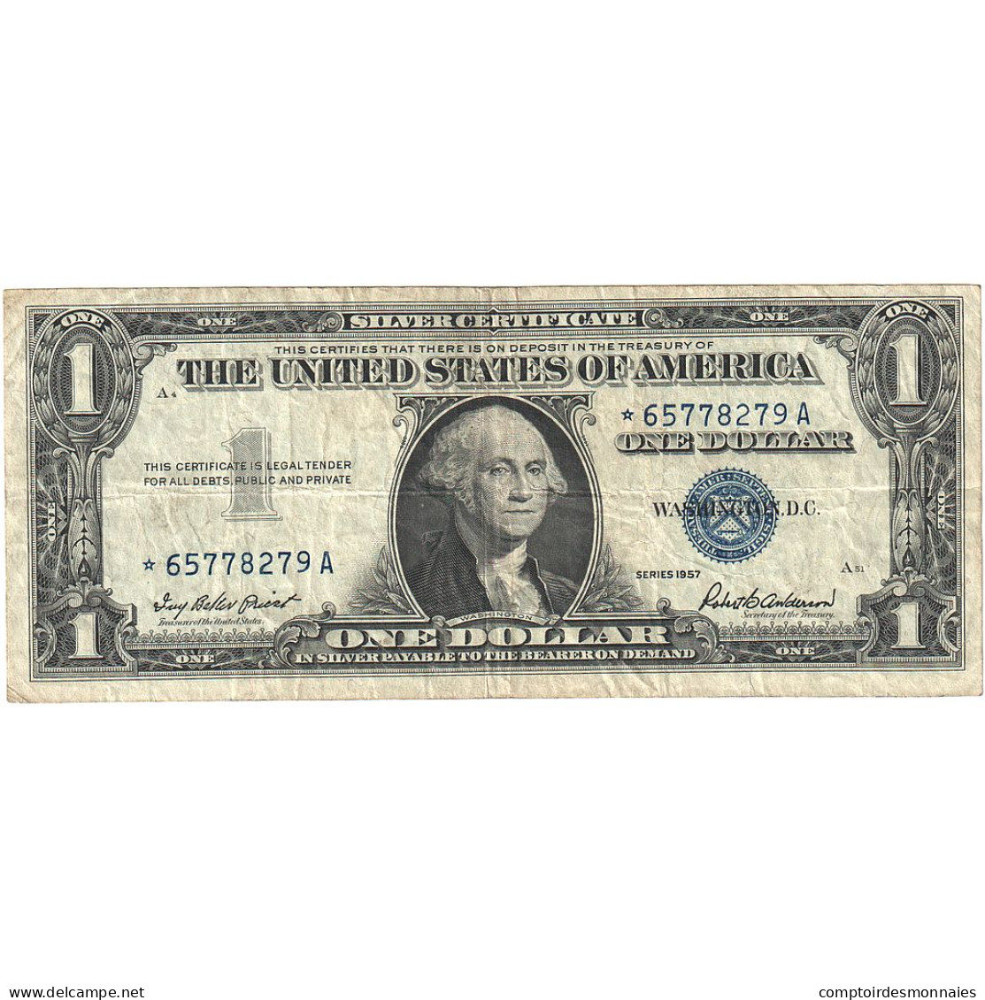 Billet, États-Unis, 1 Dollar, 1957, TTB - Silver Certificates (1928-1957)