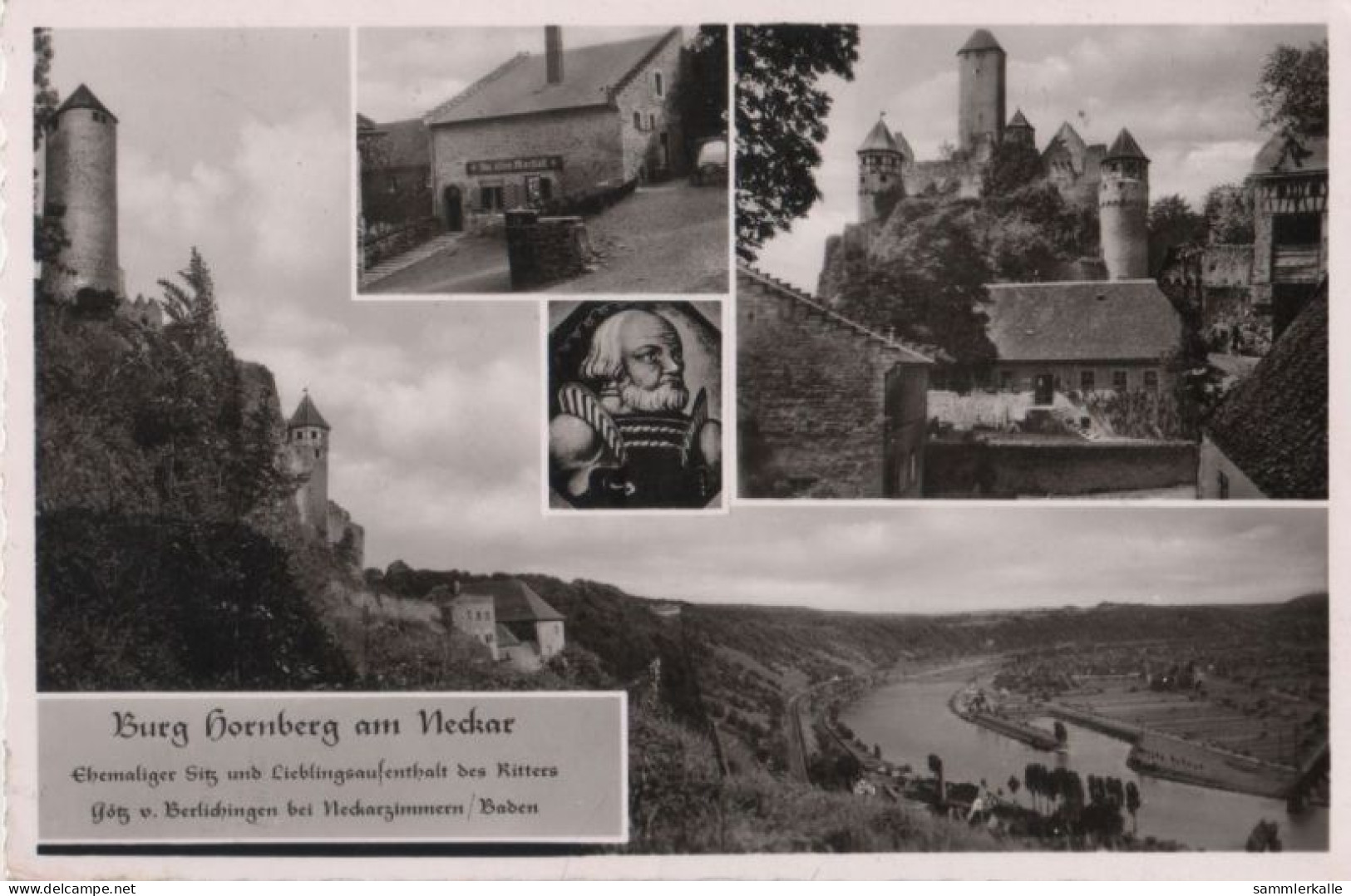 69402 - Neckarzimmern, Burg Hornberg - 4 Teilbilder - 1958 - Mosbach