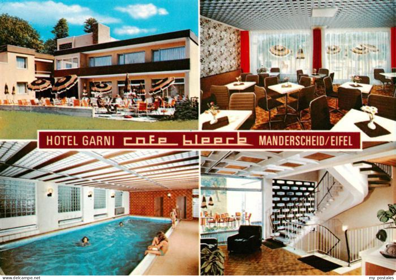 73924751 Manderscheid_Eifel Hotel Garni Cafe Bleeck Gastraeume Hallenbad Treppe - Manderscheid