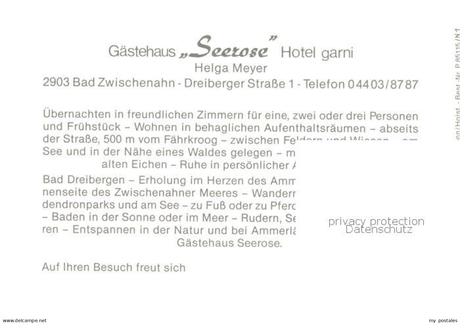 73849268 Bad Zwischenahn Gaestehaus Seerose Hotel Garni  Bad Zwischenahn - Bad Zwischenahn