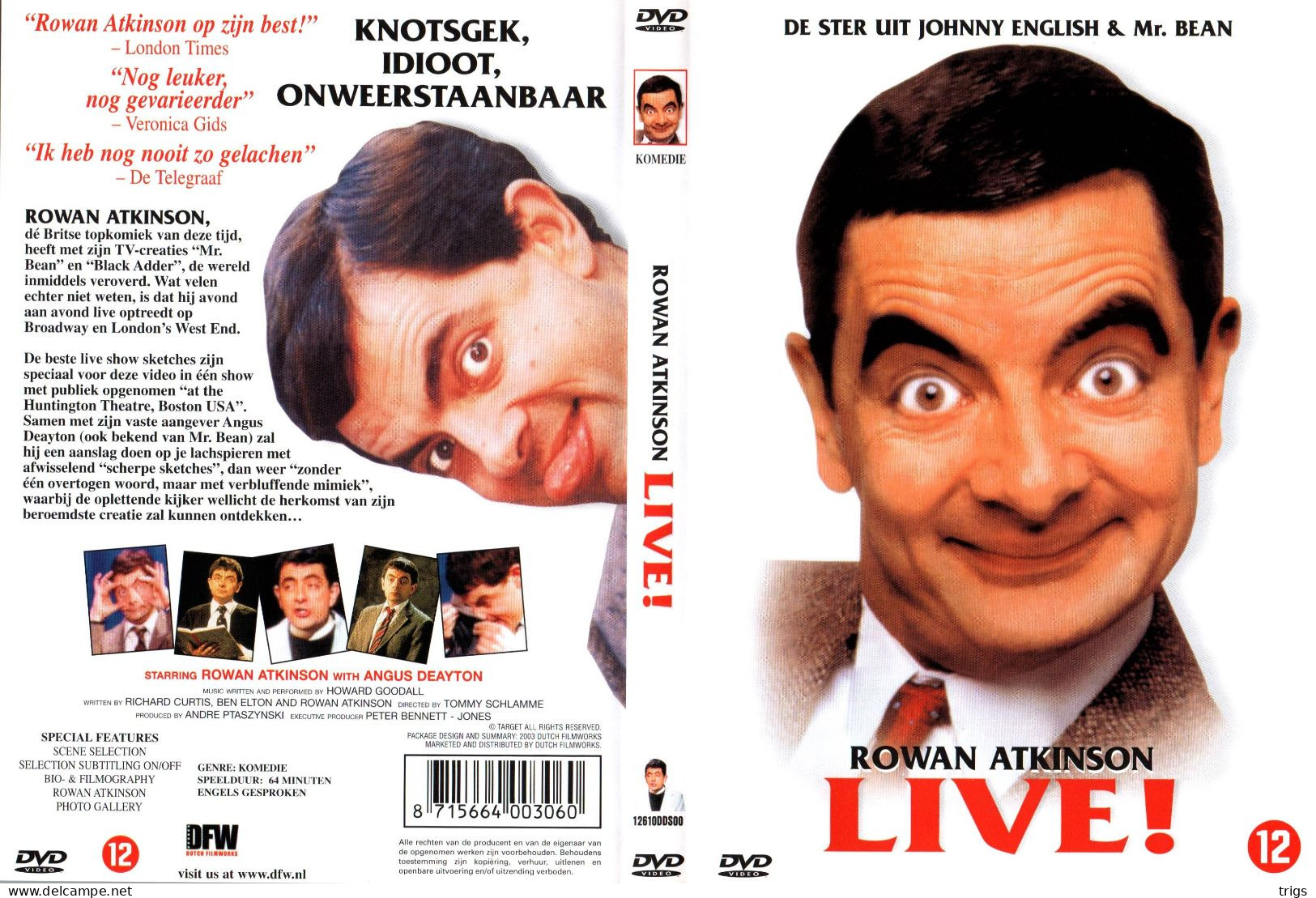 DVD - Rowan Atkinson Live! - Comédie