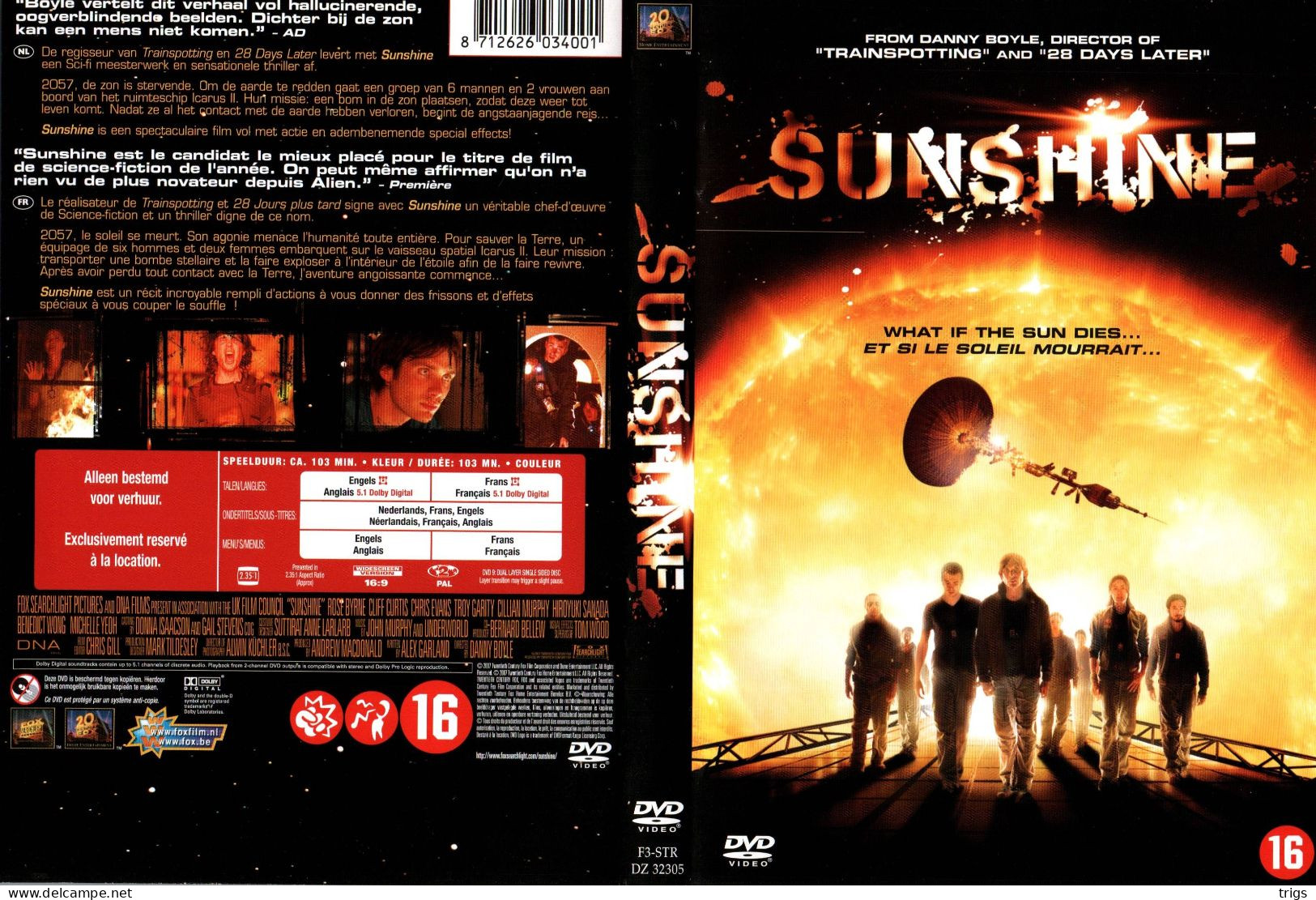 DVD - Sunshine - Ciencia Ficción Y Fantasía