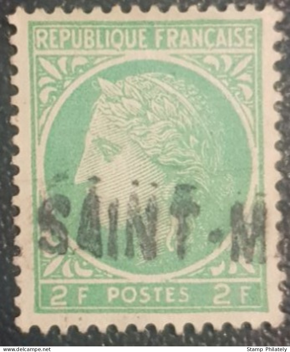 France 2F Used Postmark Stamp 1945-46 Ceres - 1945-47 Cérès Van Mazelin